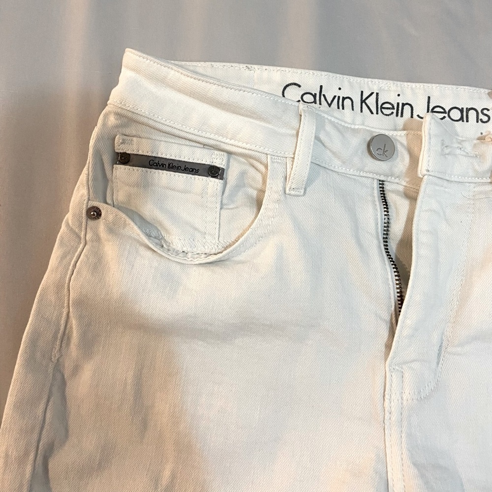 CK Denim White Shorts